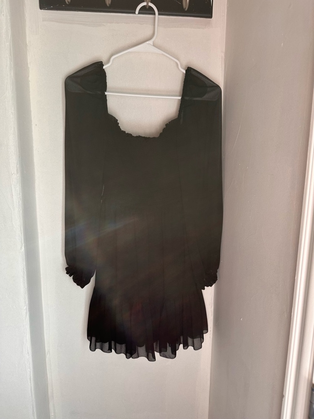 Wilfred Black Long-Sleeve Mini Dress